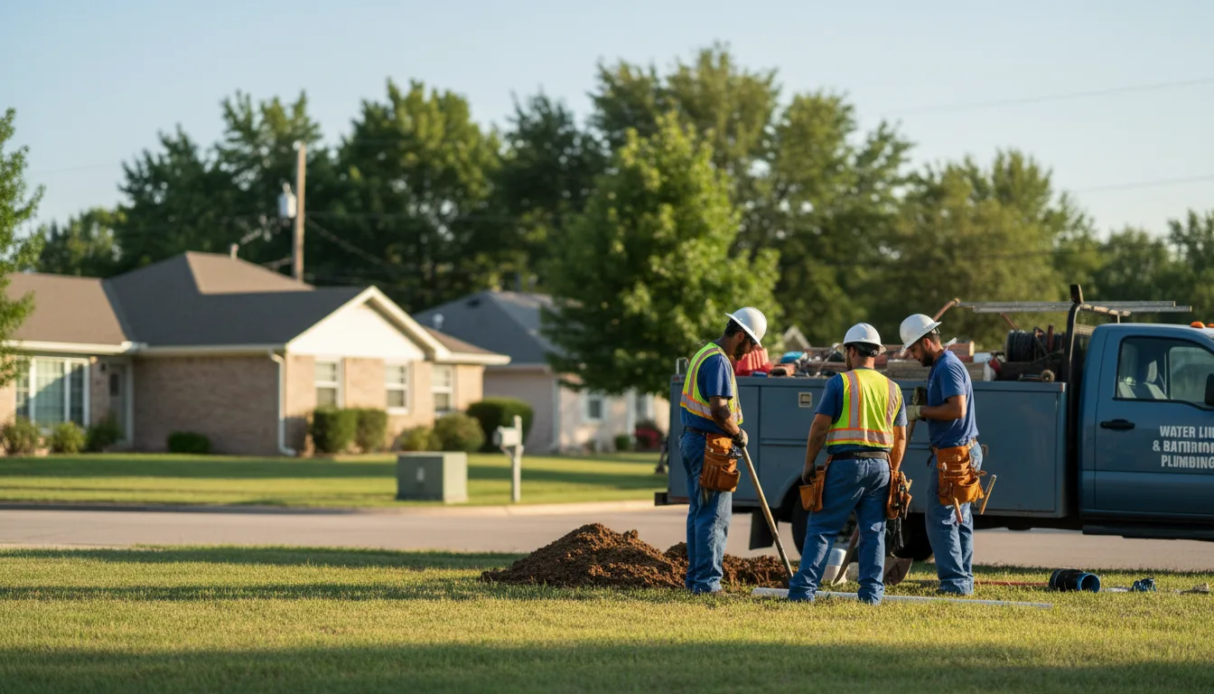 Residential water line and bathroom plumbing service in Knoxville, GA